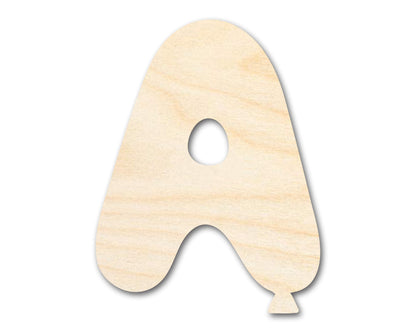 Unfinished Wood Balloon Letter A Shape | DIY Craft Cutout | up to 46" DIY