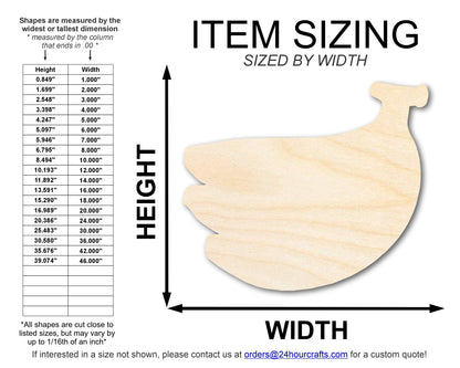 Unfinished Wood Bunch of Bananas Shape | DIY Craft Cutout | up to 46" DIY
