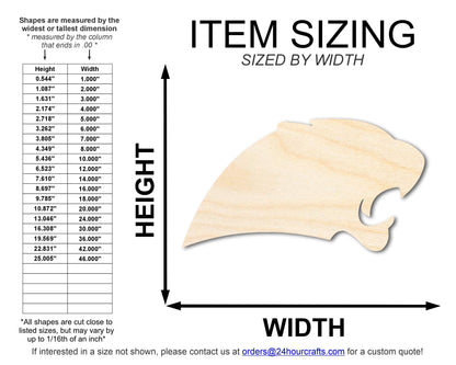 Unfinished Wood Panther Mascot Shape | DIY Craft Cutout | up to 46" DIY