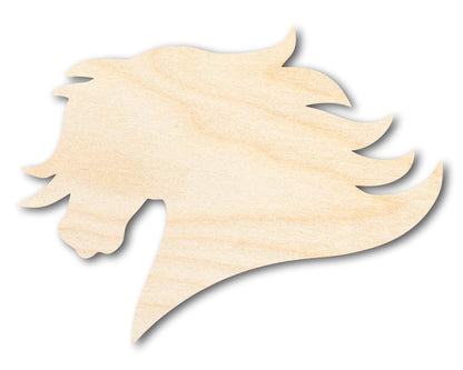 Unfinished Wood Mustang Mascot Shape | DIY Craft Cutout | up to 46" DIY