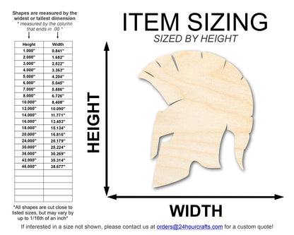 Unfinished Wood Trojan Mascot Shape | DIY Craft Cutout | up to 46" DIY