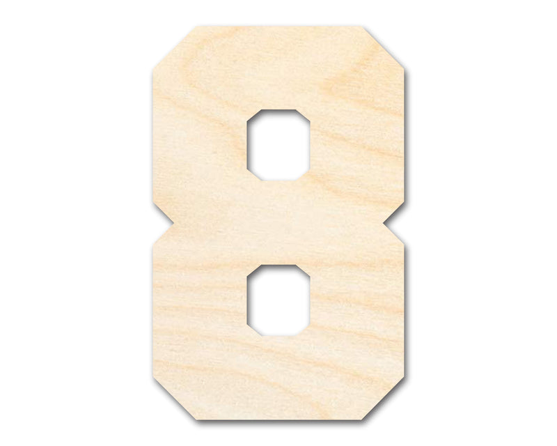 Unfinished Wood Varisty Number Eight Shape | DIY Craft Cutout | up to 46" DIY