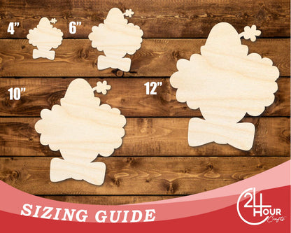 Unfinished Wood Clown Head Shape | DIY Craft Cutout | up to 46" DIY