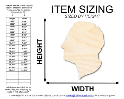 Unfinished Wood Franklin D. Roosevelt Shape | DIY Craft Cutout | up to 46" DIY