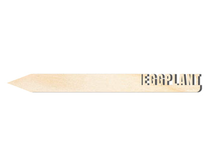 Unfinished Wood Eggplant Garden Stake | DIY Craft Cutout | up to 24" DIY