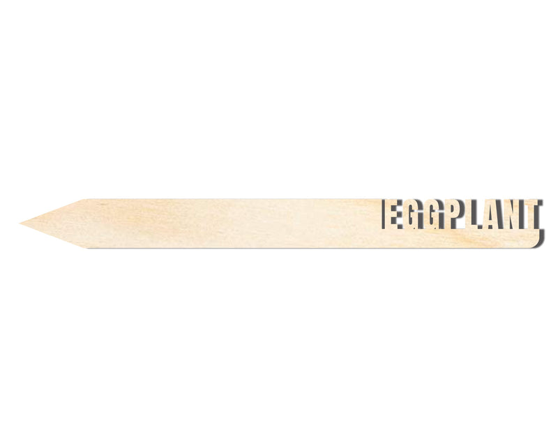 Unfinished Wood Eggplant Garden Stake | DIY Craft Cutout | up to 24" DIY