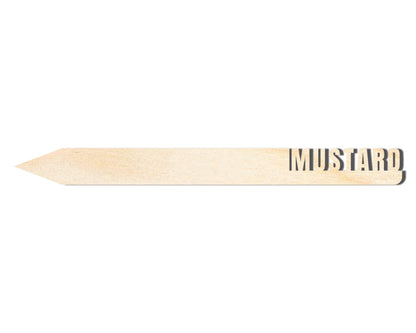 Unfinished Wood Mustard Garden Stake | DIY Craft Cutout | up to 24" DIY