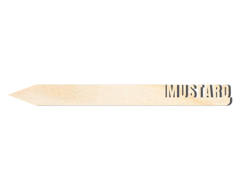 Unfinished Wood Mustard Garden Stake | DIY Craft Cutout | up to 24" DIY