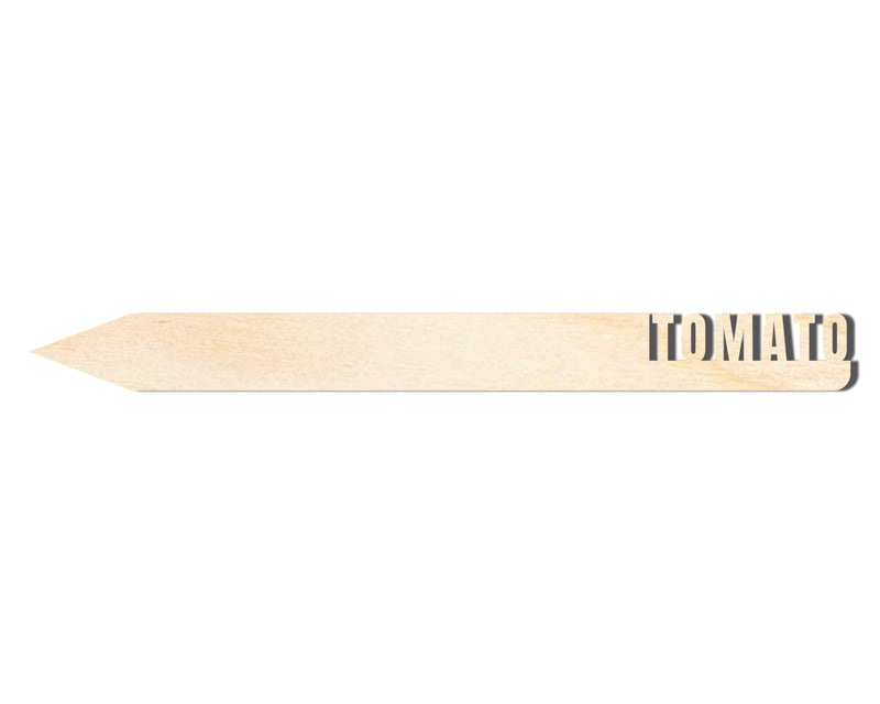 Unfinished Wood Tomato Garden Stake | DIY Craft Cutout | up to 24" DIY