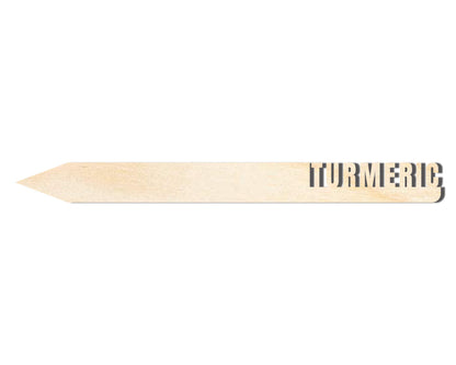 Unfinished Wood Turmeric Garden Stake | DIY Craft Cutout | up to 24" DIY