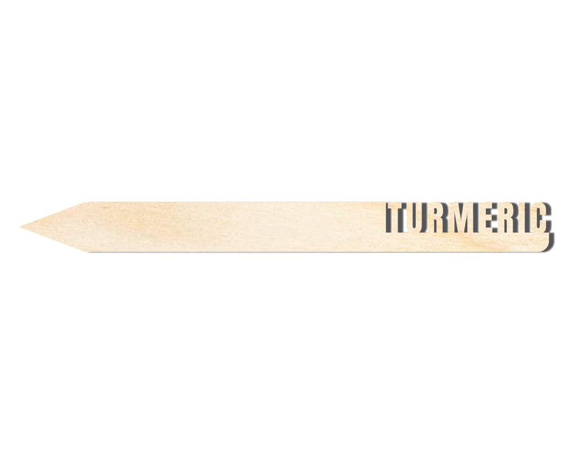Unfinished Wood Turmeric Garden Stake | DIY Craft Cutout | up to 24" DIY