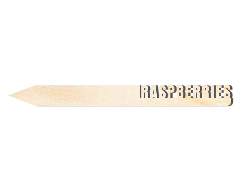 Unfinished Wood Raspberries Garden Stake | DIY Craft Cutout | up to 24" DIY