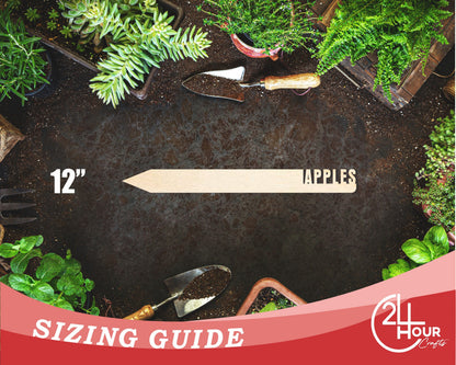 Unfinished Wood Apples Garden Stake | DIY Craft Cutout | up to 24" DIY