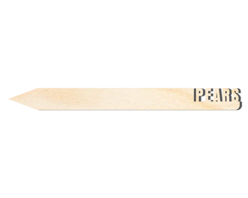 Unfinished Wood Pears Garden Stake | DIY Craft Cutout | up to 24" DIY