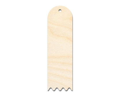 Unfinished Wood Rounded Zig Zag Bookmark Shape | DIY Craft Cutout | up to 12" DIY