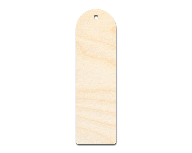 Unfinished Wood Rounded Simple Bookmark Shape | DIY Craft Cutout | up to 12" DIY