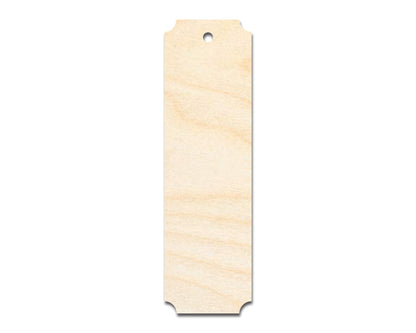 Unfinished Wood Rounded Notched Bookmark Shape | DIY Craft Cutout | up to 12" DIY