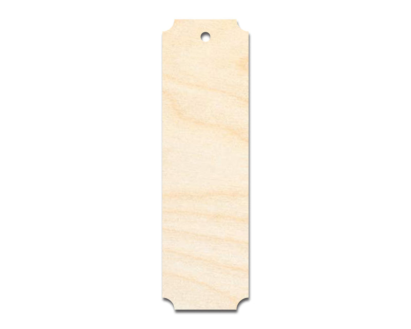 Unfinished Wood Rounded Notched Bookmark Shape | DIY Craft Cutout | up to 12" DIY