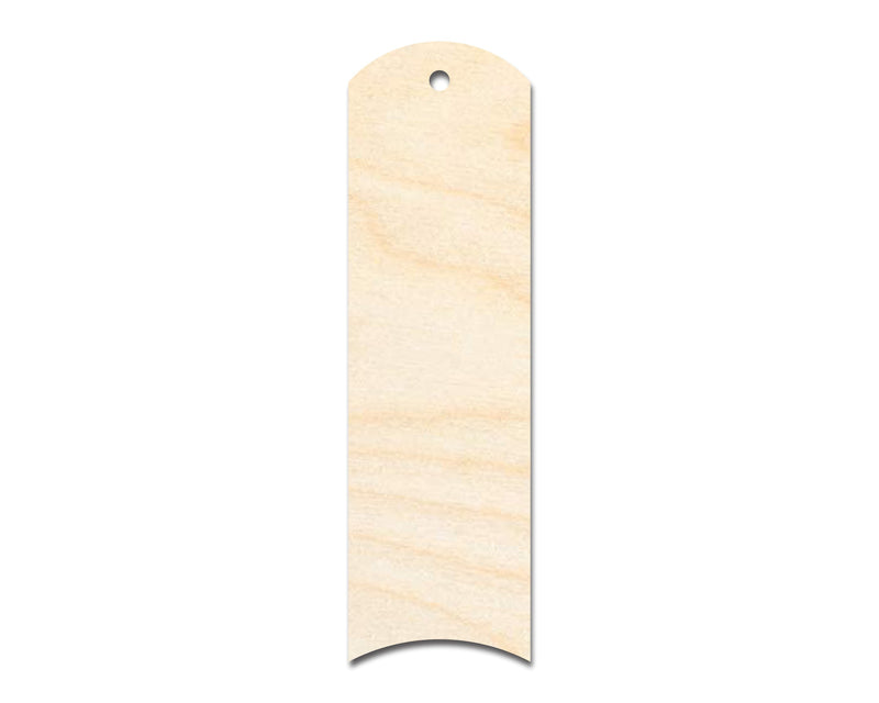 Unfinished Wood Rounded Dome Bookmark Shape | DIY Craft Cutout | up to 12" DIY
