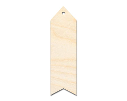 Unfinished Wood Wavy Simple Bookmark Shape | DIY Craft Cutout | up to 12" DIY