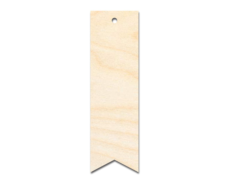 Unfinished Wood Ribbon Point Bookmark Shape | DIY Craft Cutout | up to 12" DIY