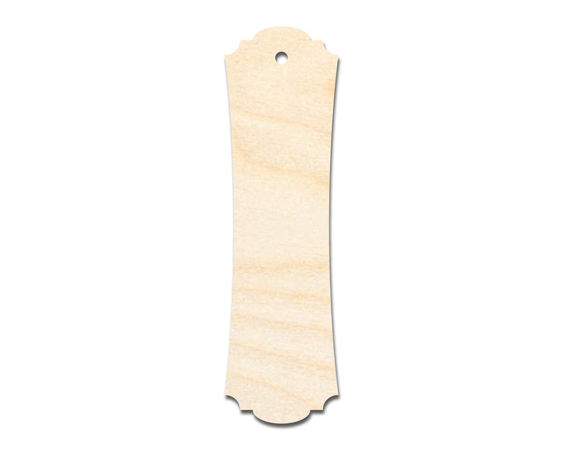Unfinished Wood Pointed And Curved Bookmark Shape | DIY Craft Cutout | up to 12" DIY