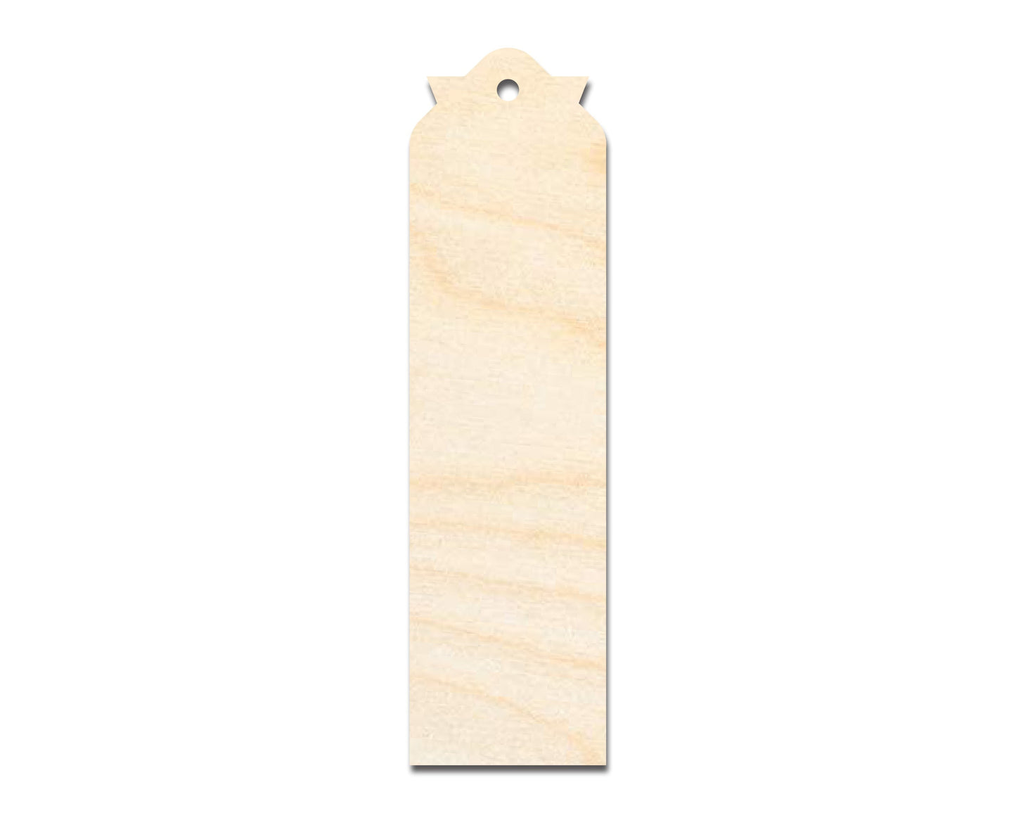 Unfinished Wood Pointed Top Bookmark Shape | DIY Craft Cutout | up to 12" DIY