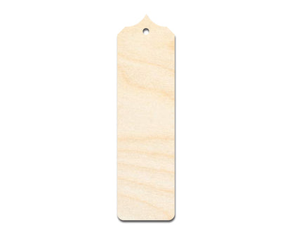 Unfinished Wood Sharp Pointed Top Bookmark Shape | DIY Craft Cutout | up to 12" DIY