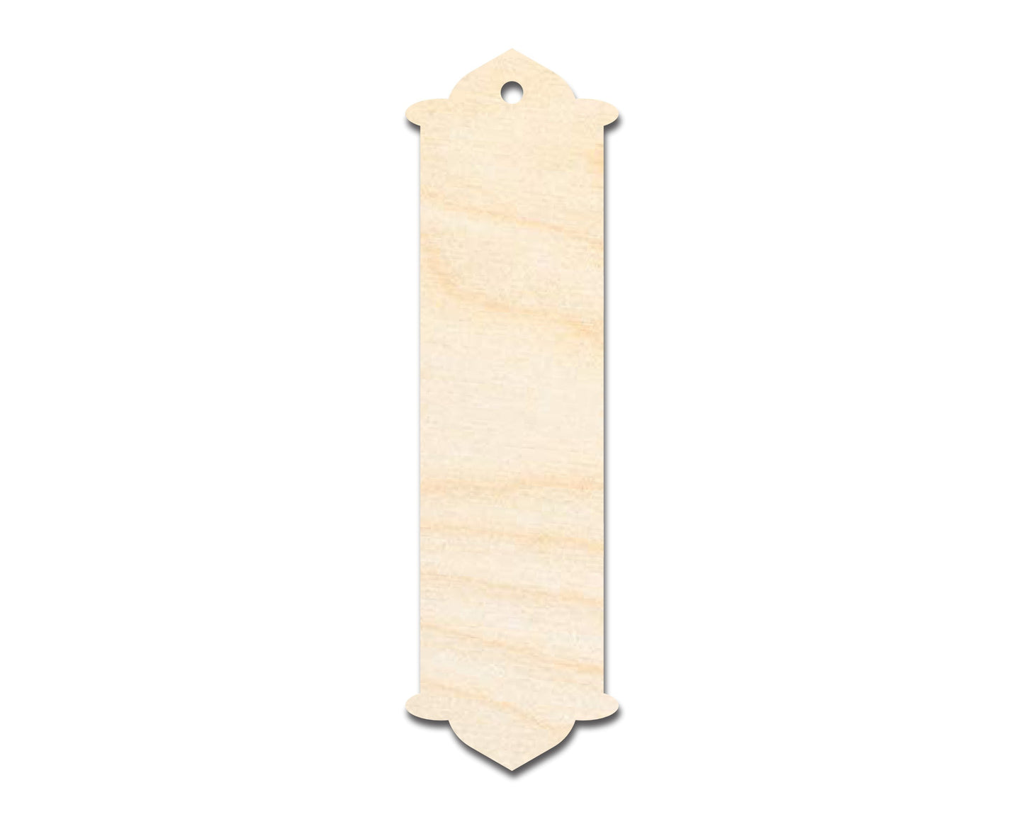 Unfinished Wood Twin Peak Bookmark Shape | DIY Craft Cutout | up to 12" DIY