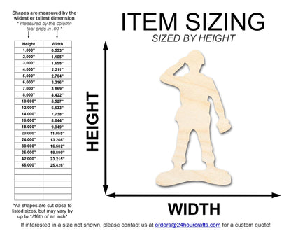 Unfinished Wood Toy Soldier Shape | DIY Craft Cutout | up to 46" DIY