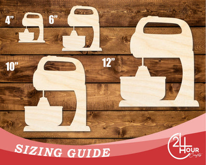 Unfinished Wood Mixer Shape | DIY Craft Cutout | up to 46" DIY