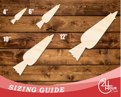 Unfinished Wood Icing Bag Shape | DIY Craft Cutout | up to 46" DIY