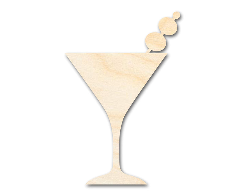 Unfinished Wood Martini Shape | DIY Craft Cutout | up to 46" DIY