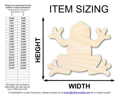 Unfinished Wood Tree Frog Shape | JGrondz | DIY Craft Cutout | up to 46" DIY
