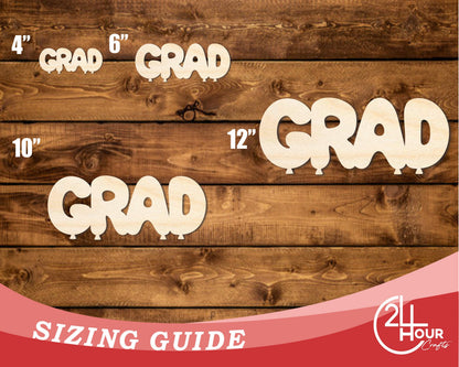 Unfinished Wood Grad Balloons Shape | DIY Craft Cutout | up to 46" DIY