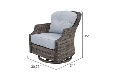2 Tenaya Wicker Swivel Rocking Chair