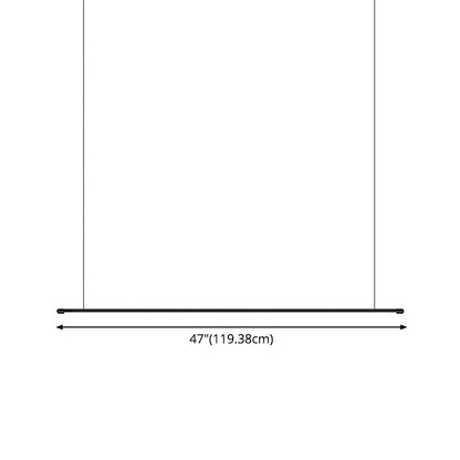DecorBites™ Sleek LED Pendant Lamp for Kitchen Bar Island - Minimalist Thin Rod Design, Metal Construction, Black Finish