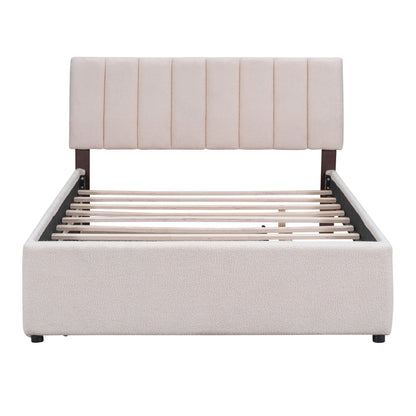 Upholstered Platform Bed With Trundle
