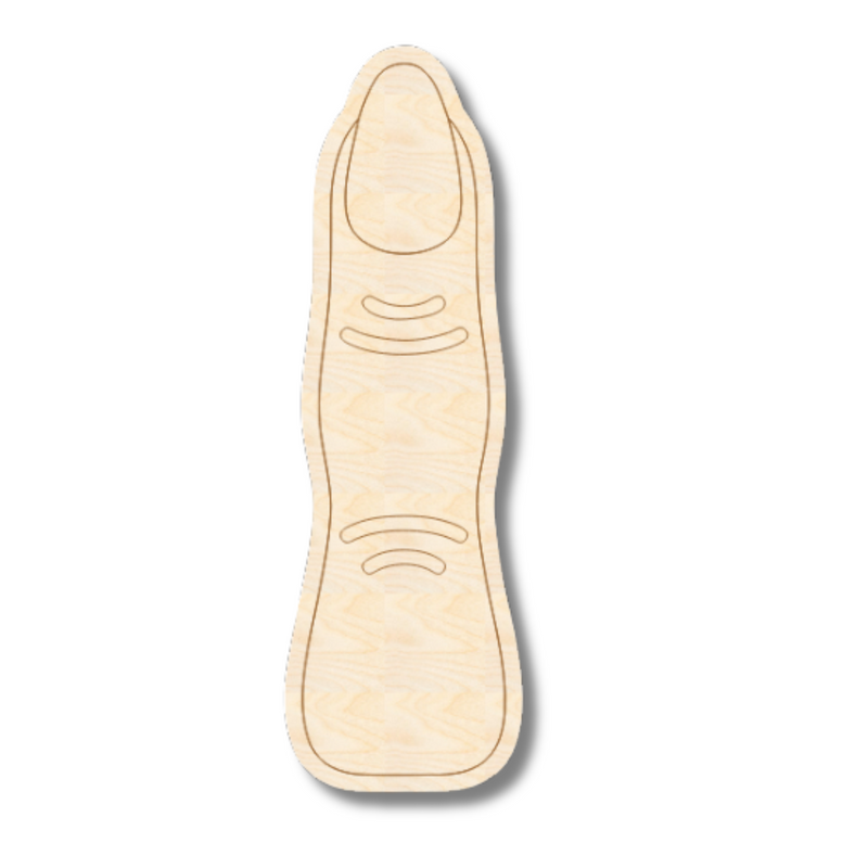 Unfinished Wood Etched Witch Finger Shape | Paint By Line Crafts | up to 30" DIY