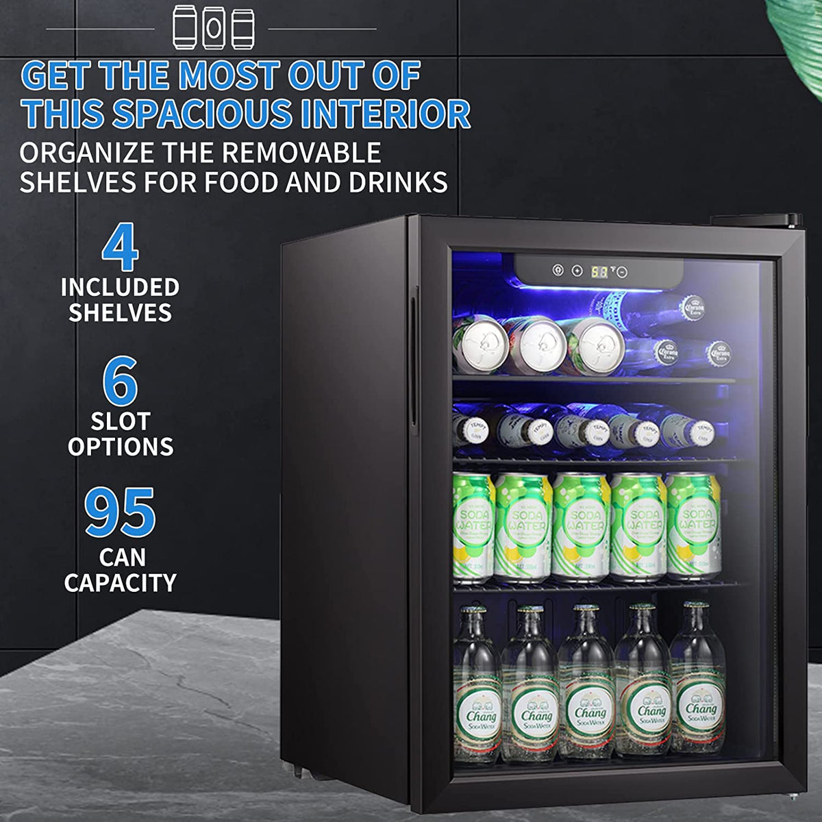 2.6 Cu.ft Wine Cooler/Cabinet Beverage Refrigerator W5870BH