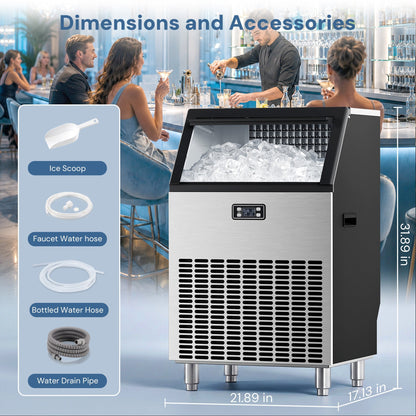 200LBS Freestanding Commercial Ice Maker Z5895
