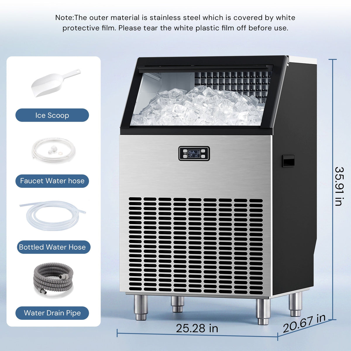265LBS Freestanding Commercial Ice Maker