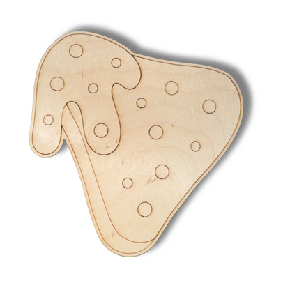 Unfinished Wood Etched Chips and Dip Shape | Paint By Line Crafts | up to 30" DIY