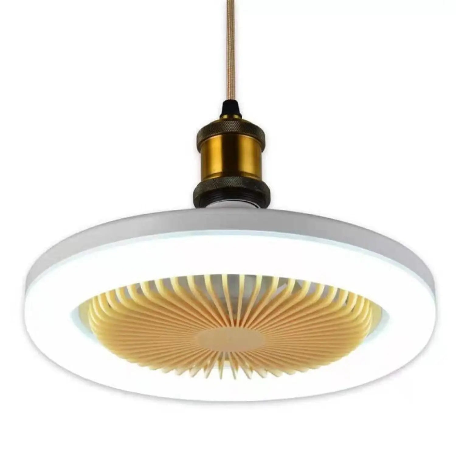 26CM Remote Control LED Light and Fan - Ceiling Fan with E27 Lamp