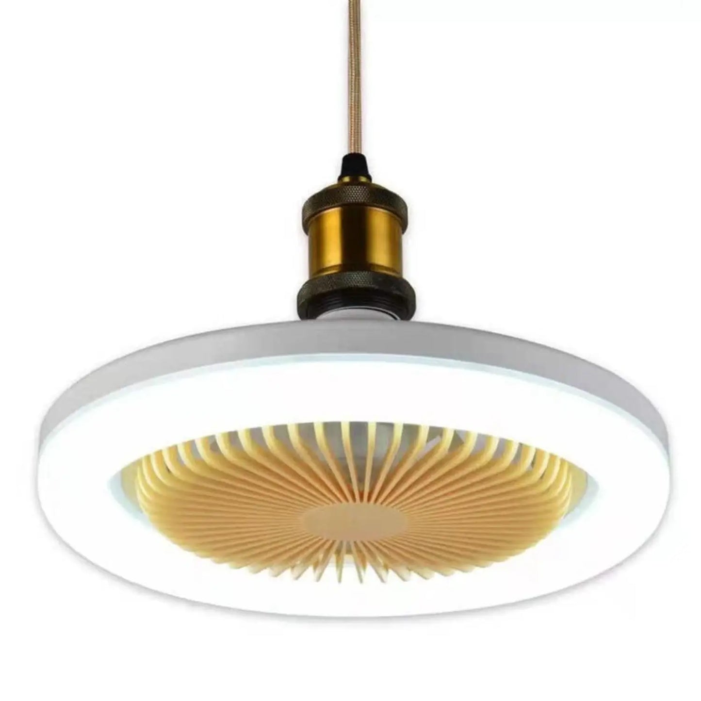 26CM Remote Control LED Light and Fan - Ceiling Fan with E27 Lamp