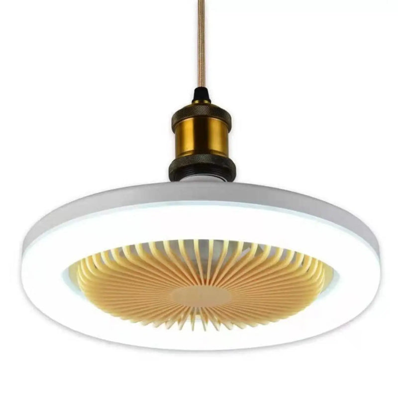 26CM Remote Control LED Light and Fan - Ceiling Fan with E27 Lamp