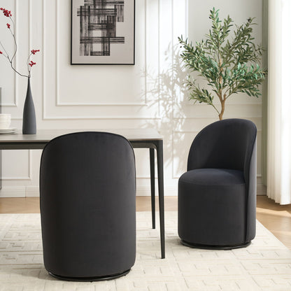 360 Degree Swivel Armless Dining Barrel Chair