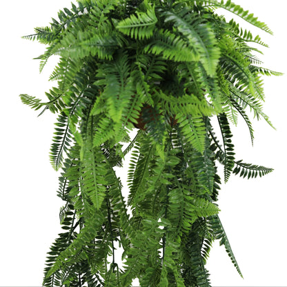 Fern Artificial Hanging Basket 13.8×49.2in – UV Resistant