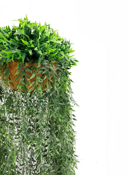 Fern Artificial Hanging Basket 13.8×55.1in – UV Resistant