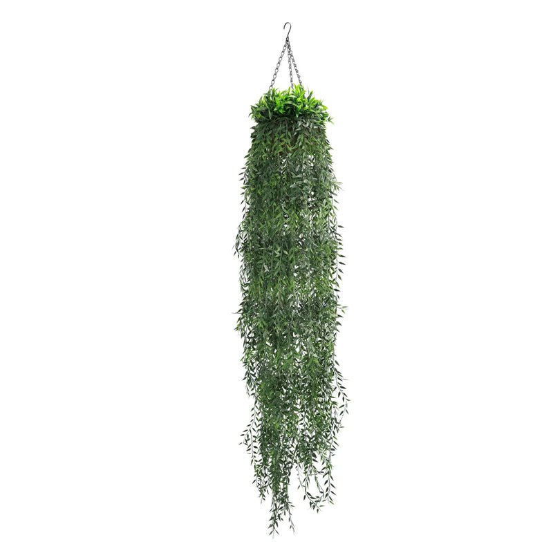 Fern Artificial Hanging Basket 10.2×53.1in – UV Resistant